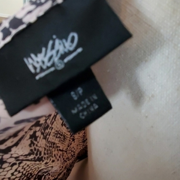 Mossimo Python Snake Reptile Print Faux Leather Trim Sleeveless Dress Size Small - Picture 8 of 8